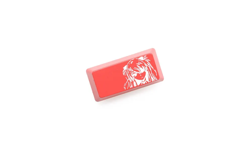 Novelty Shine Through Keycap ABS Etched EVA Asuka Ayanami Rei Ikari Shinji black red enter backspace