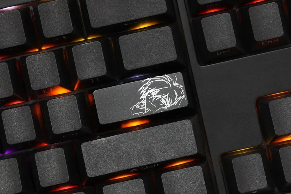 Novelty Shine Through Keycap ABS Etched EVA Asuka Ayanami Rei Ikari Shinji black red enter backspace