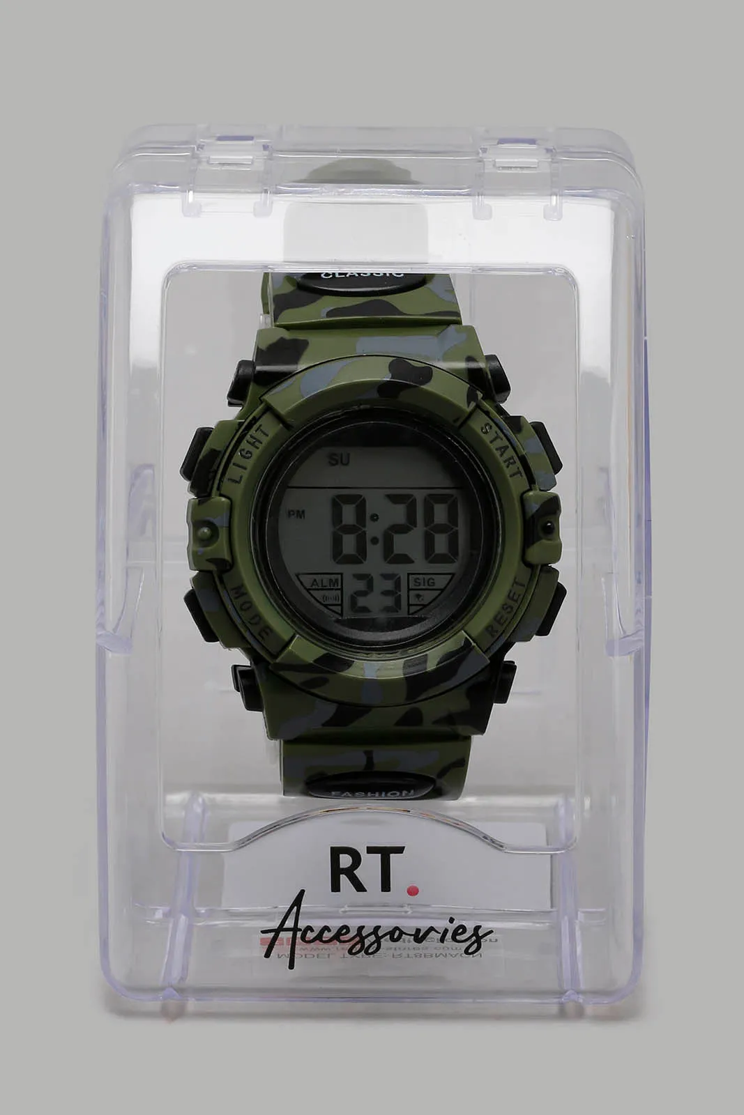 Olive Camo Digital Multifunctional Sports Watch