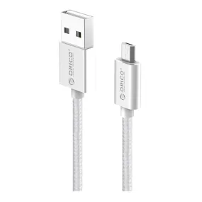 Orico Micro Usb Braided Charging Data 1M Cable Silver