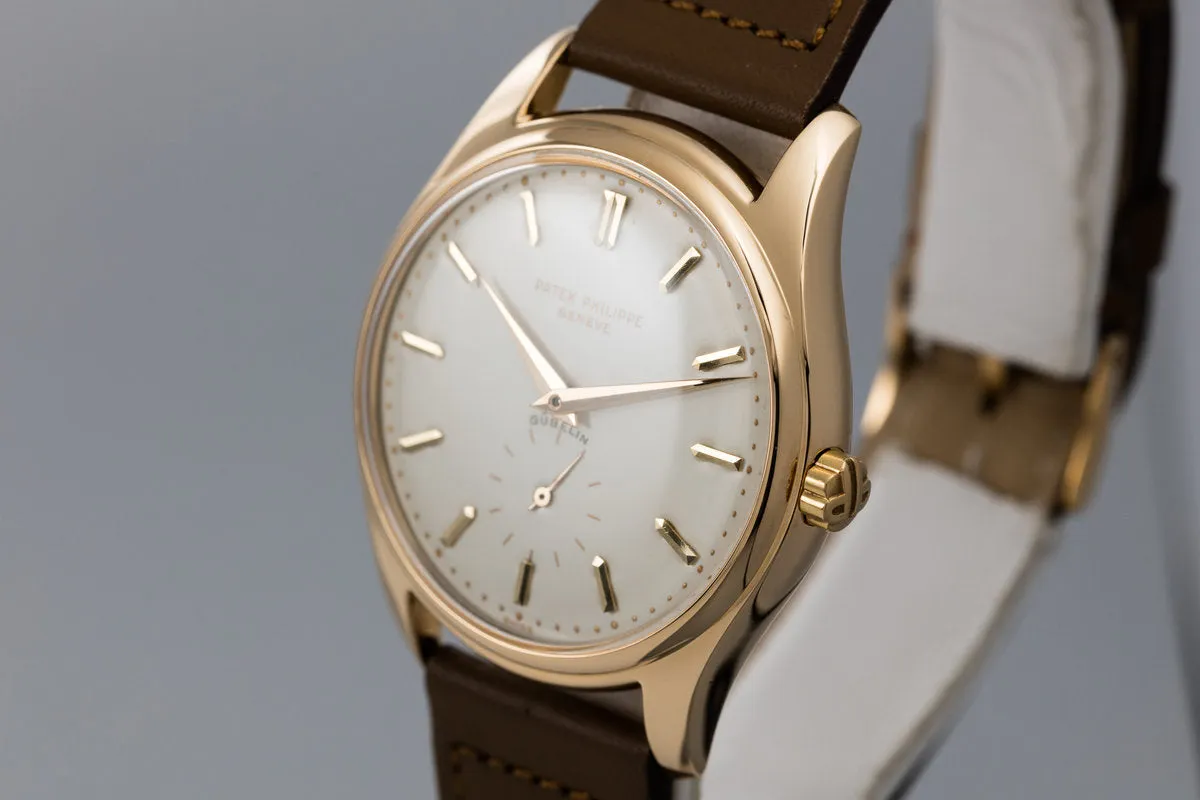 Patek Philippe 18K Calatrava 2526 with White Double Signed Gubelin Enamel Dial