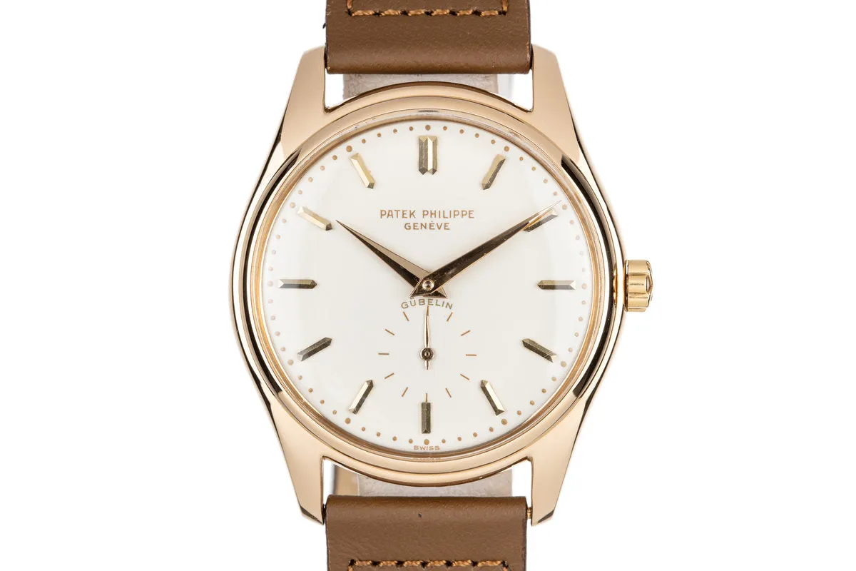 Patek Philippe 18K Calatrava 2526 with White Double Signed Gubelin Enamel Dial