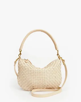 Petit Moyen Messenger ~ Cream Woven Checker