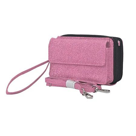 Pink Glitter NGIL Canvas All in One Wallet