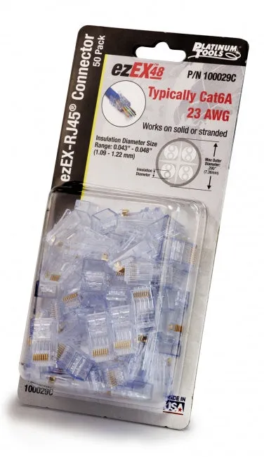 Platinum Tools 105025 ezEX48 Connectors, Bulk. 500/Bag