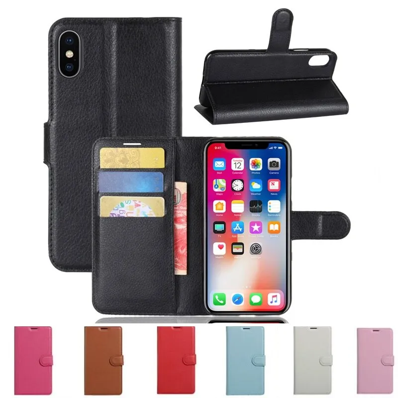 PU Leather Flip Case For iphone 8 7 6S 6 Plus SE 5S 5 4S 4 coque fundas Wallet Cover Phone Case for iPhone XS Max XR X iPhone 4