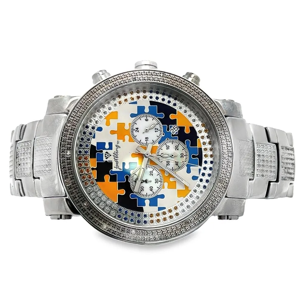 Puzzle Dial Real Diamond Hip Hop Watch