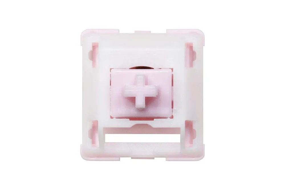 QTUO Strawberry Cake Switch Linear Switch MX Stem for Gaming Mechanical Keyboard Pre Lubed Q1 PO3 37g 42g Long Spring