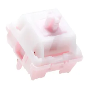 QTUO Strawberry Cake Switch Linear Switch MX Stem for Gaming Mechanical Keyboard Pre Lubed Q1 PO3 37g 42g Long Spring