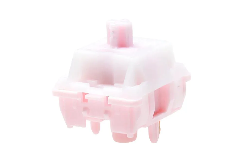 QTUO Strawberry Cake Switch Linear Switch MX Stem for Gaming Mechanical Keyboard Pre Lubed Q1 PO3 37g 42g Long Spring