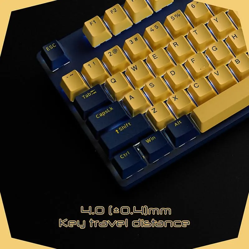 RAPOO V500 PRO MECHANICAL GAMING KEYBOARD YELLOW-BLUE