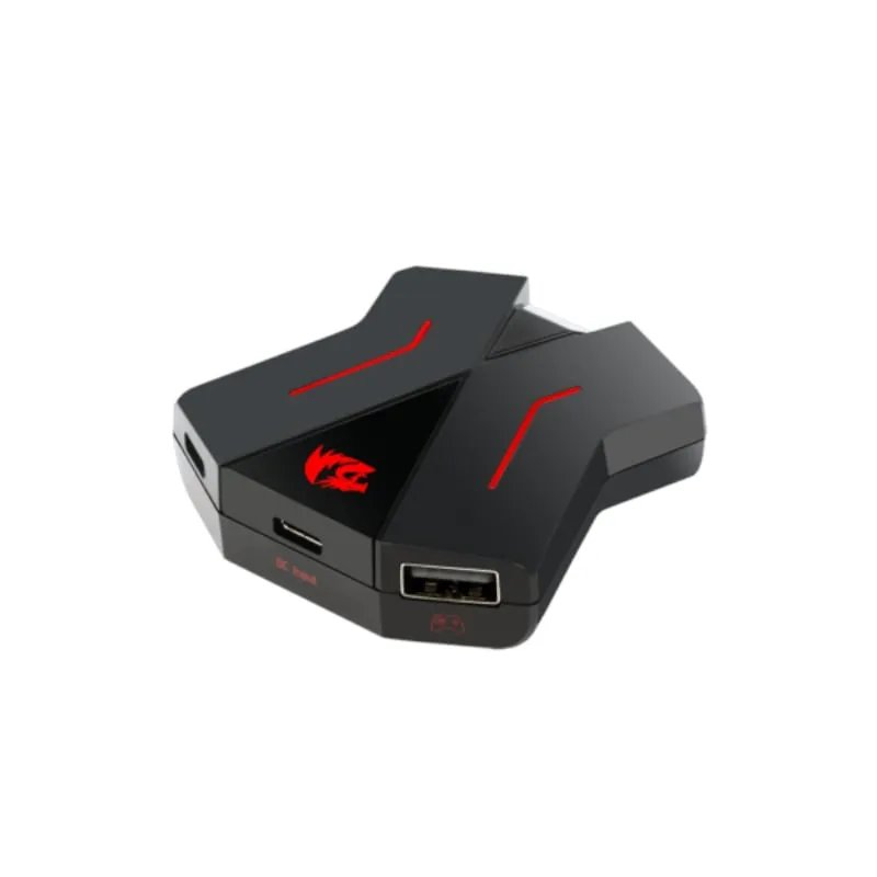 Redragon Eris Gamepad To Mouse And Keyboard Converter Adapter With Desktop App Black