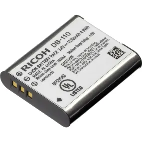 Ricoh DB-110 Rechargeable Lithium-Ion Battery (3.6V, 1350mAh)