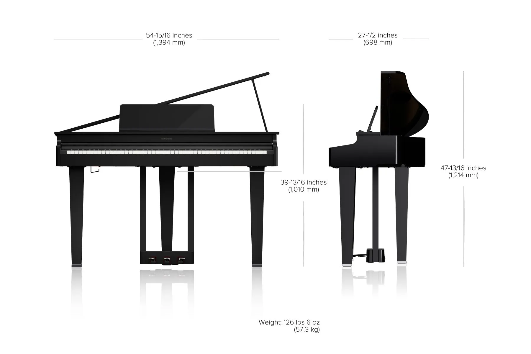 Roland GP-3 Digital Grand Piano (Polished Ebony Finish)