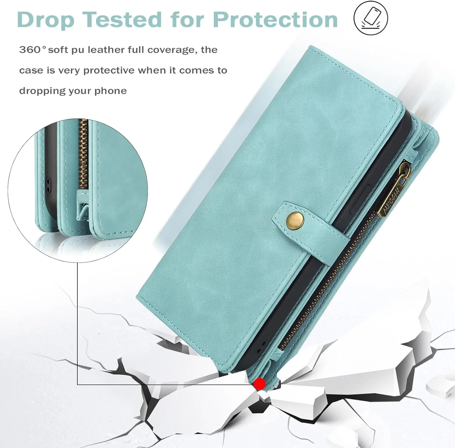 Samsung Galaxy S24 Plus Wallet Detachable Magnetic Protective Phone Case