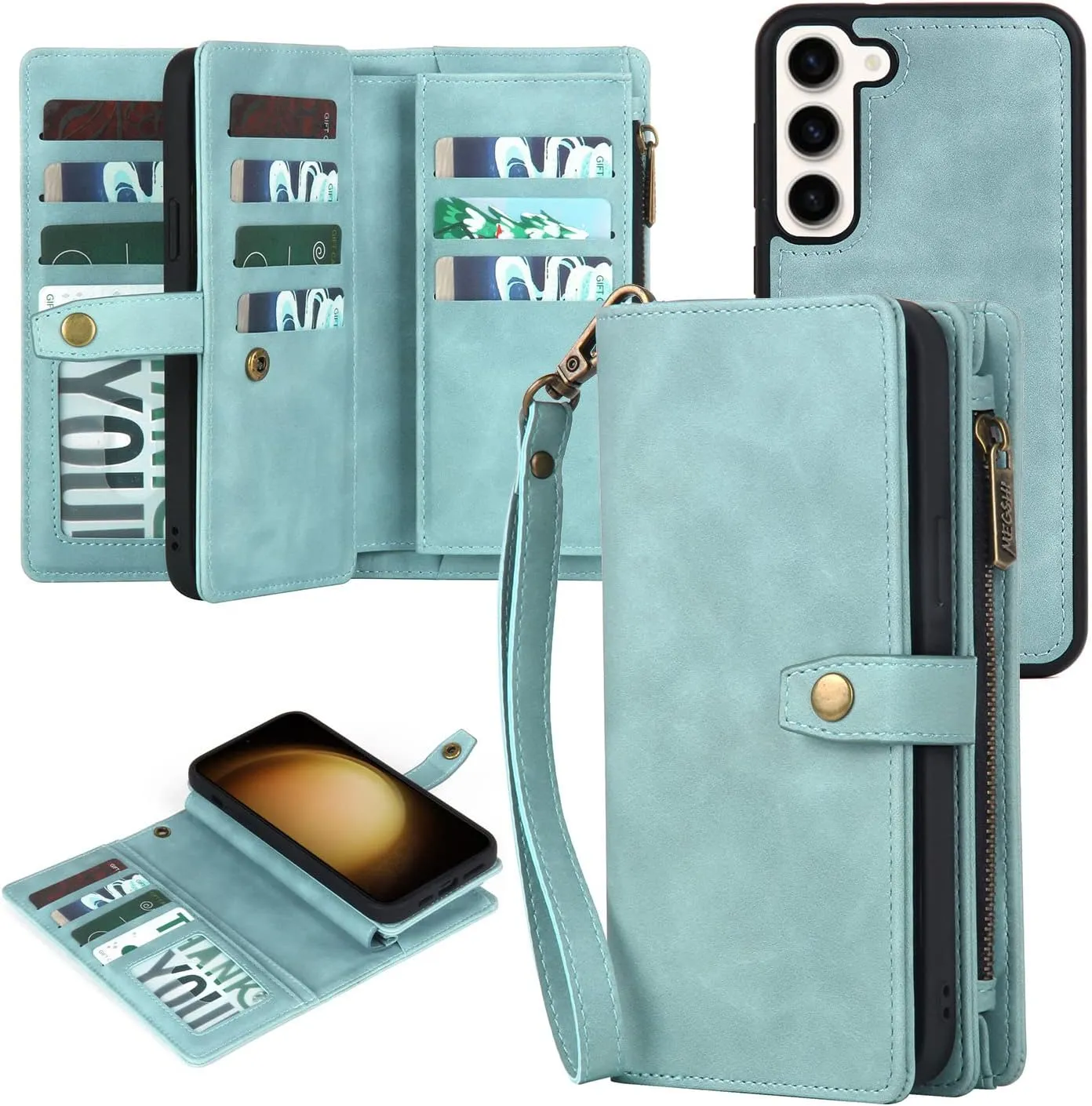 Samsung Galaxy S24 Plus Wallet Detachable Magnetic Protective Phone Case