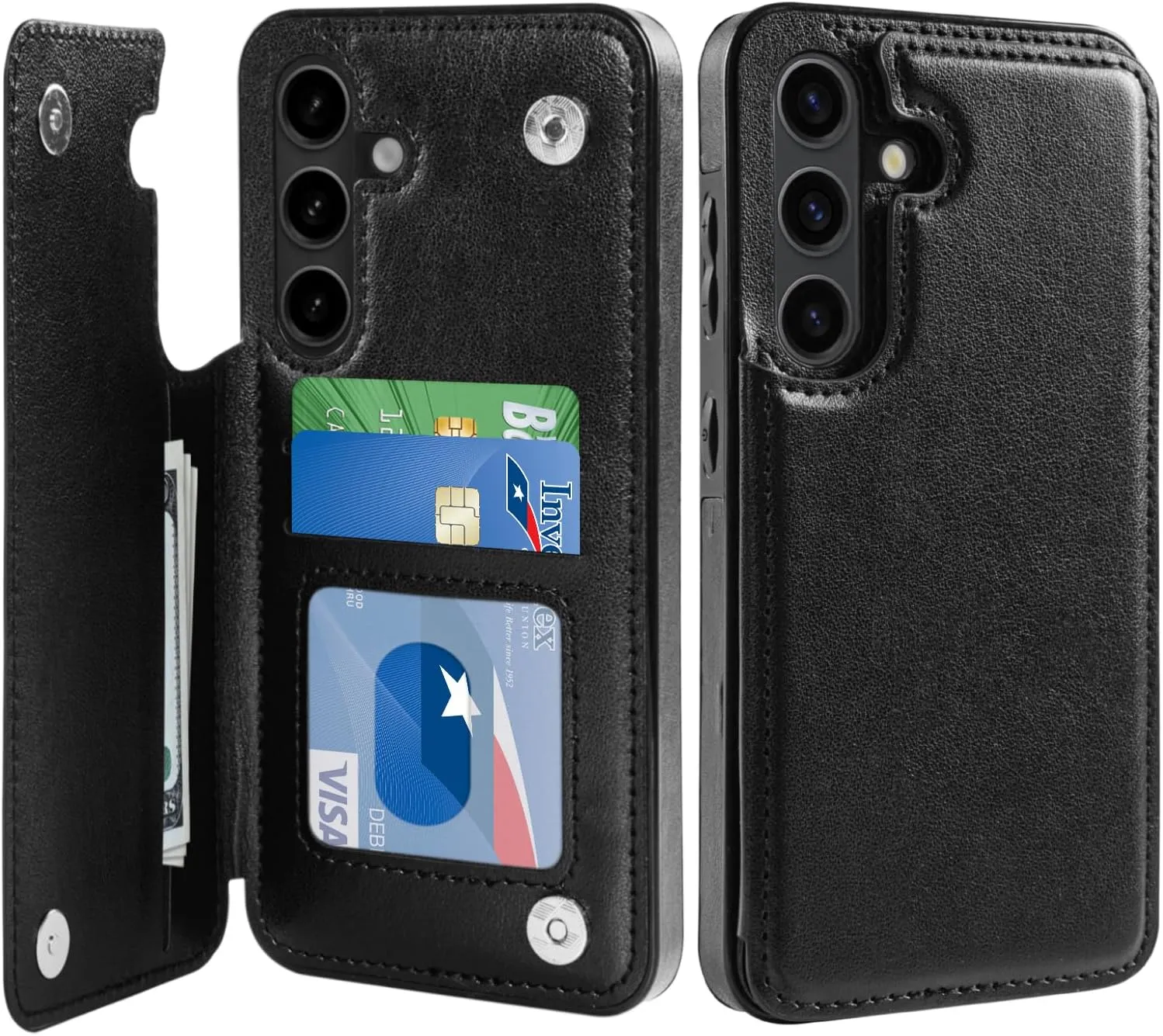 Samsung Galaxy S24 Ultra Wallet Flip Folio Leather Cover Protective Phone Case