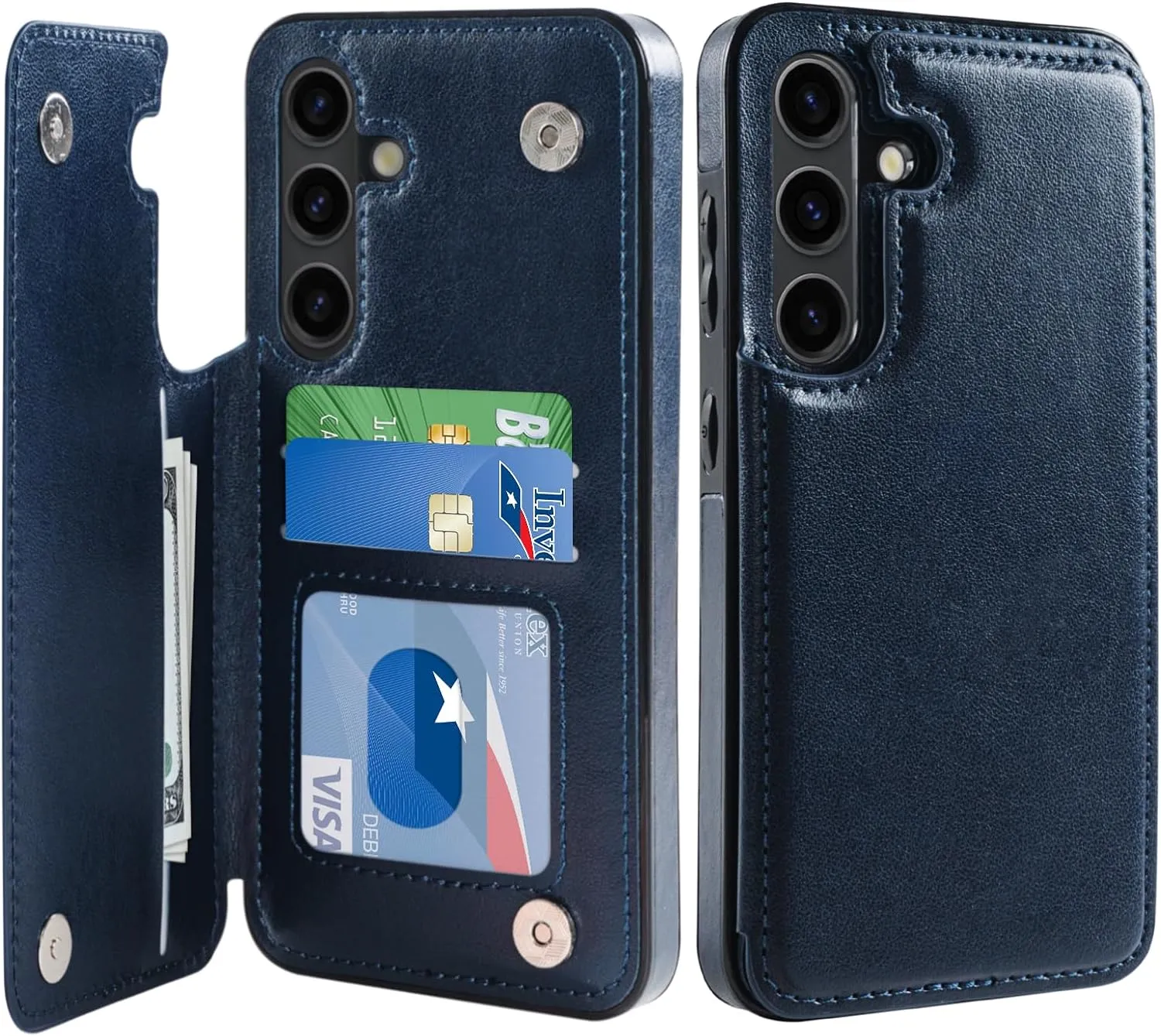 Samsung Galaxy S24 Ultra Wallet Flip Folio Leather Cover Protective Phone Case