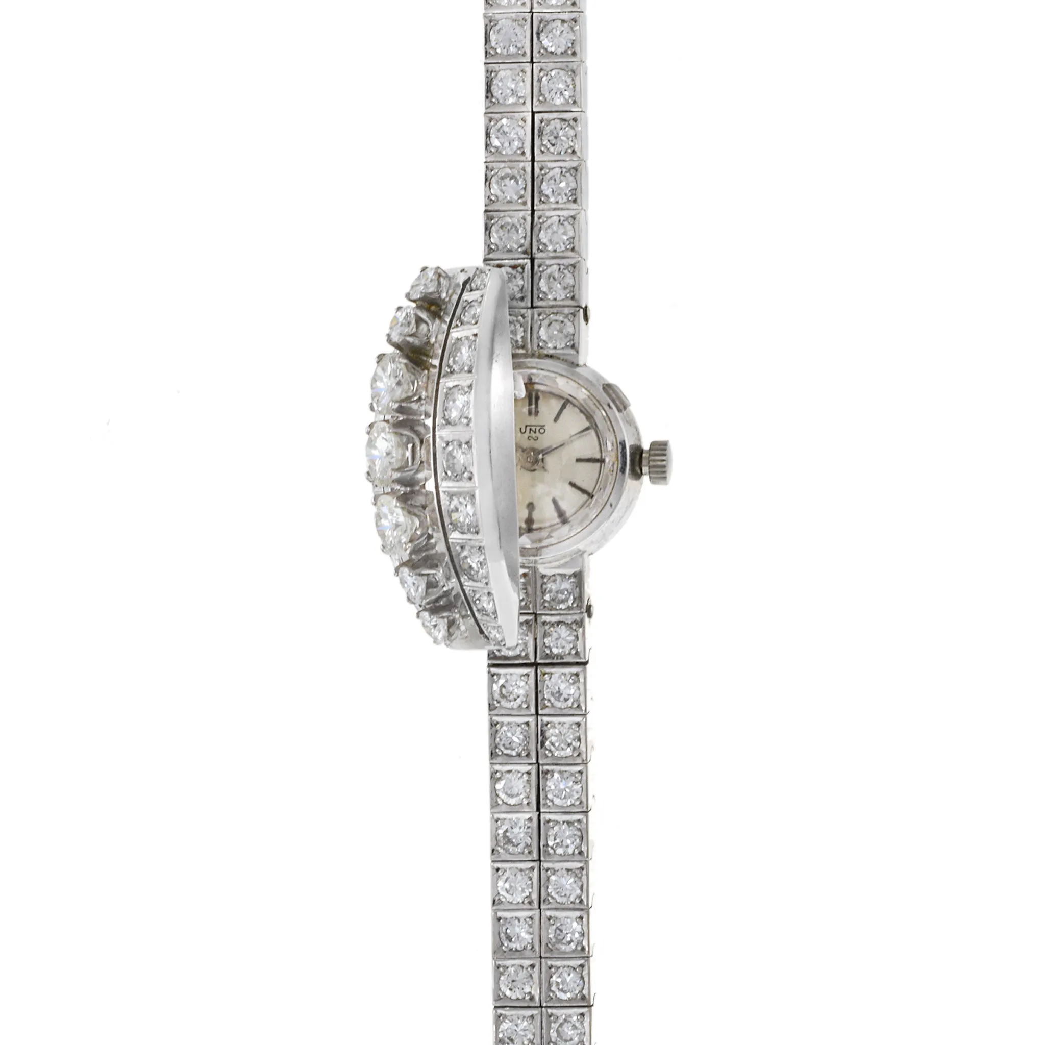 Sandoz Uno 18K White Gold and Diamond Cocktail Watch