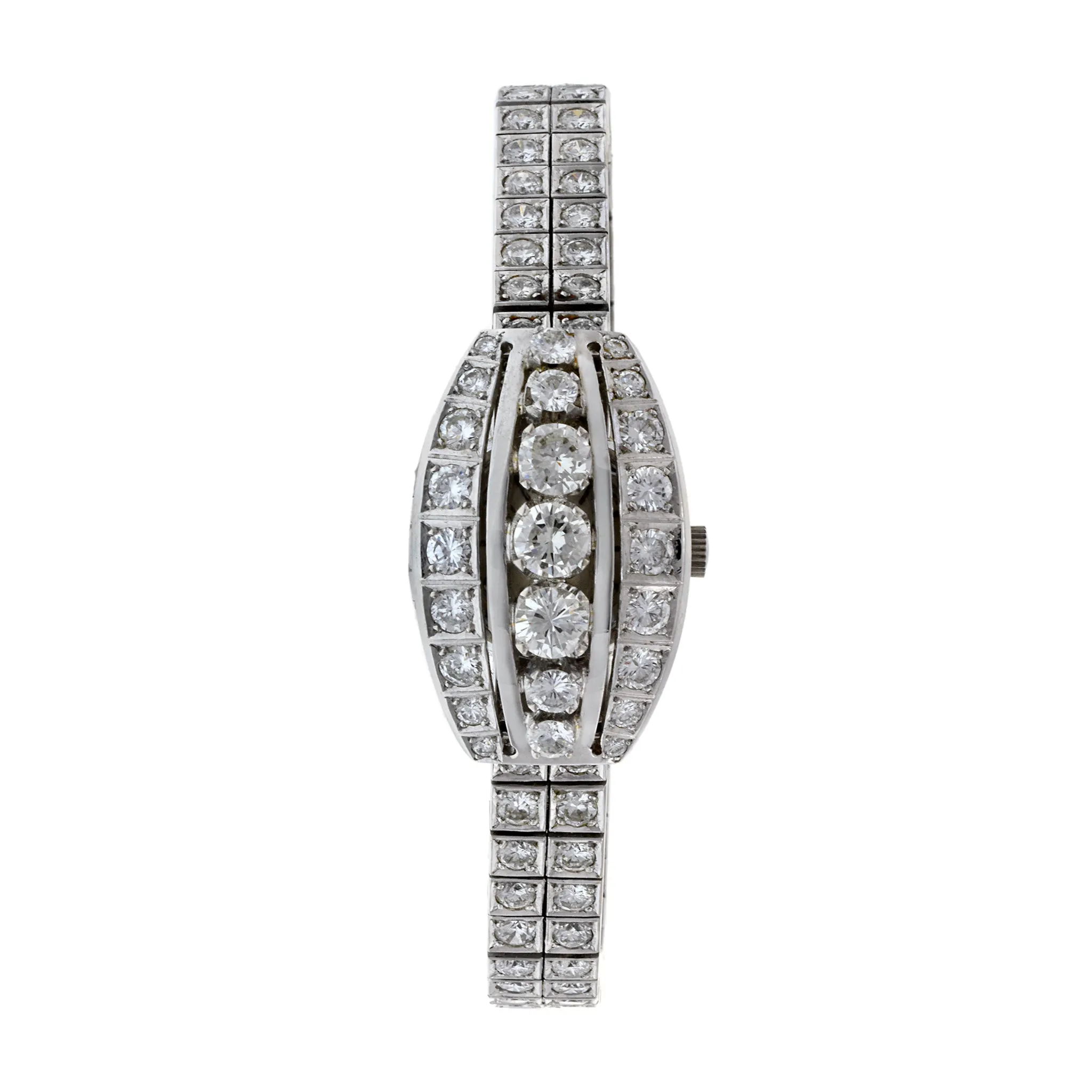 Sandoz Uno 18K White Gold and Diamond Cocktail Watch