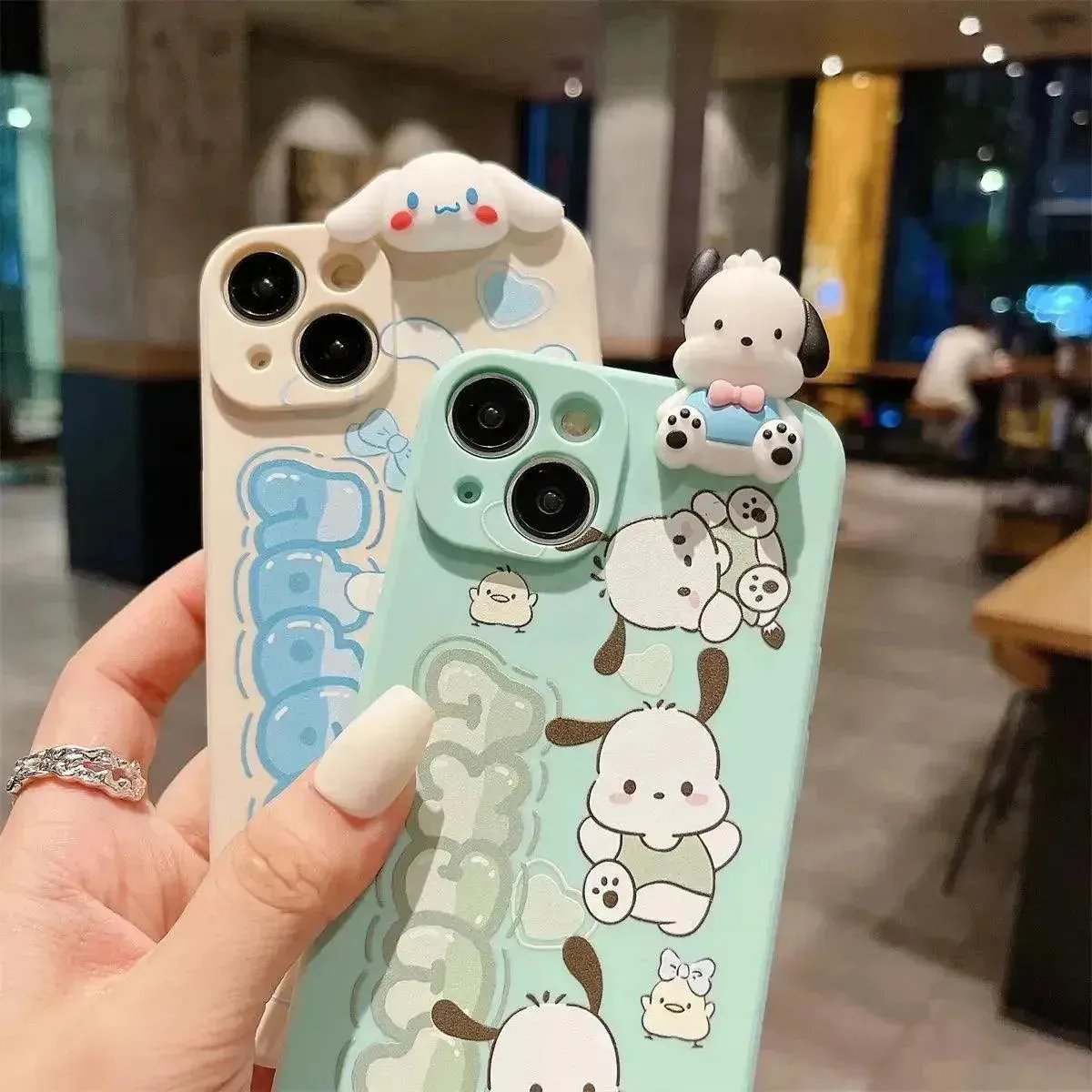 Sanrio Cinnamoroll Pochacco Beaded Case (For iPhones)