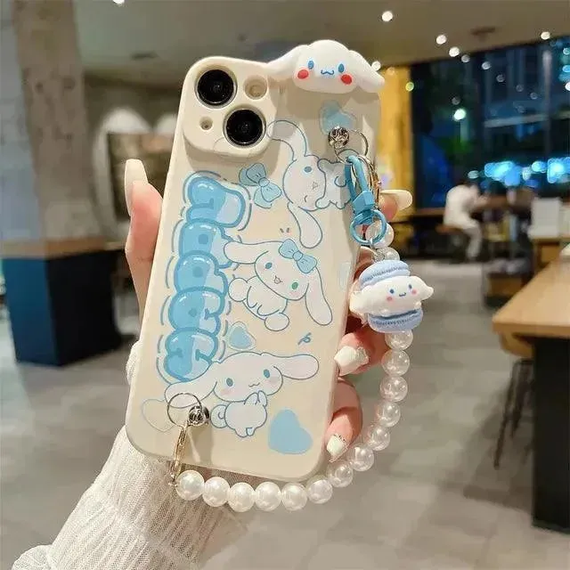 Sanrio Cinnamoroll Pochacco Beaded Case (For iPhones)