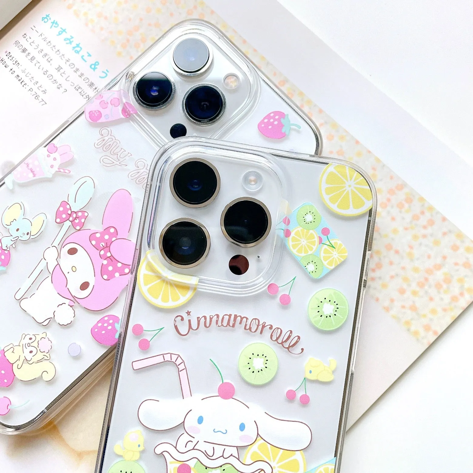 Sanrio Summer Fruit | My Melody Cinnamoroll Pompompurin -  Soft Case iPhone Case 11 12 13 14 15 Pro Promax Plus mini Se