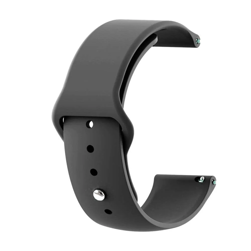 Silicone Button Style Watch Straps Compatible with Garmin Vivomove 3s