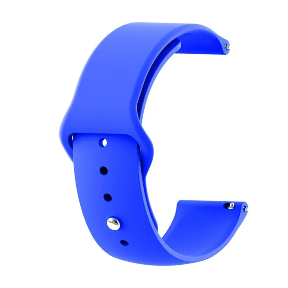 Silicone Button Style Watch Straps Compatible with Huawei 22mm Range