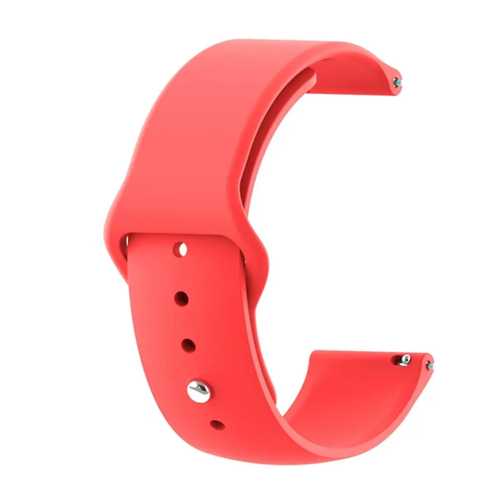 Silicone Button Style Watch Straps Compatible with Ticwatch E & C2