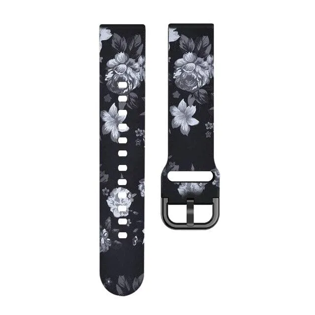 Silicone Pattern Watch Straps compatible with the Fossil Hybrid Tailor, Venture, Scarlette, Charter