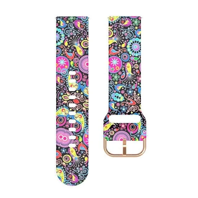 Silicone Pattern Watch Straps compatible with the Fossil Hybrid Tailor, Venture, Scarlette, Charter