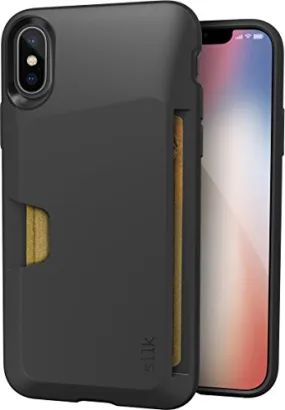 Silk iPhone X / XS Wallet Case - Wallet Slayer Vol. 1 [Slim Protective Vault Grip Credit Card Cover] - Black Tie Affiar