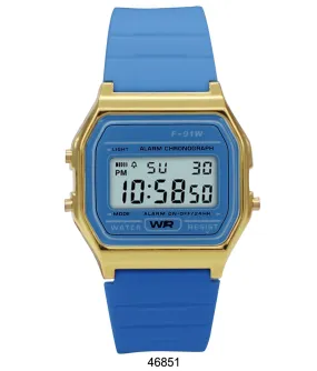 Sporty Blue Silicon Digital Watch