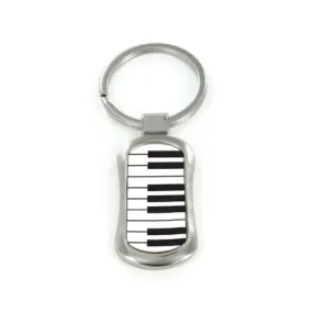 Steel Keyboard Dog Tag Keychain