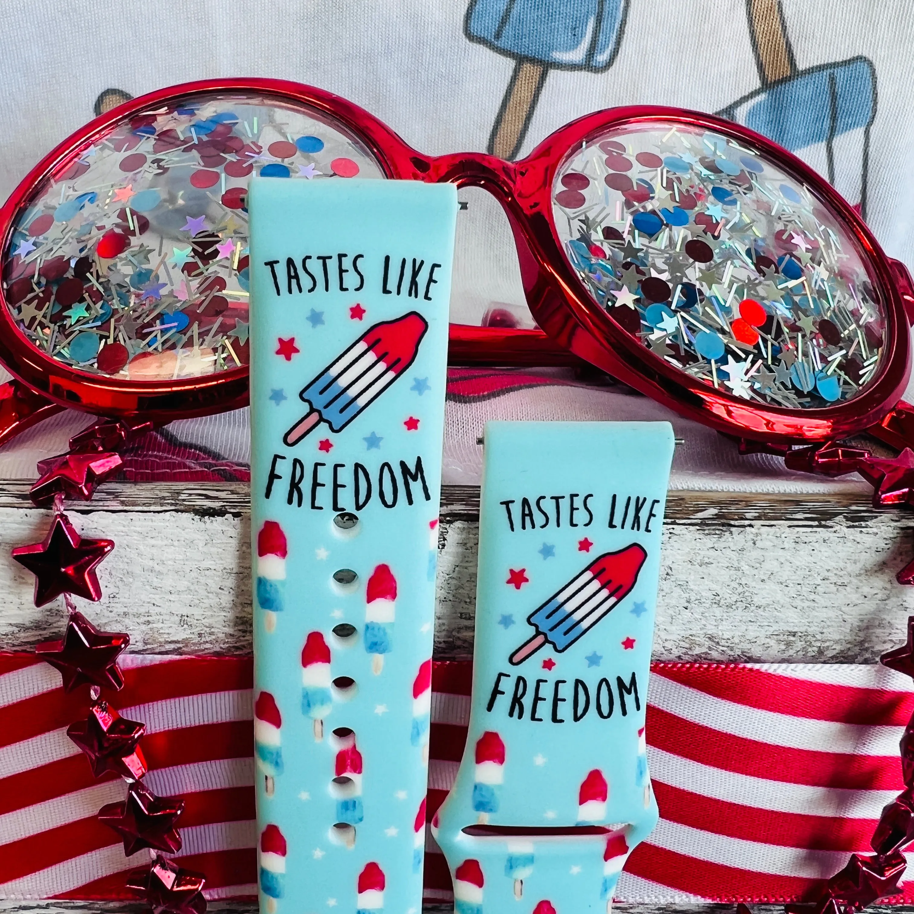 Tastes Like Freedom Print Silicone Band For Samsung Watch