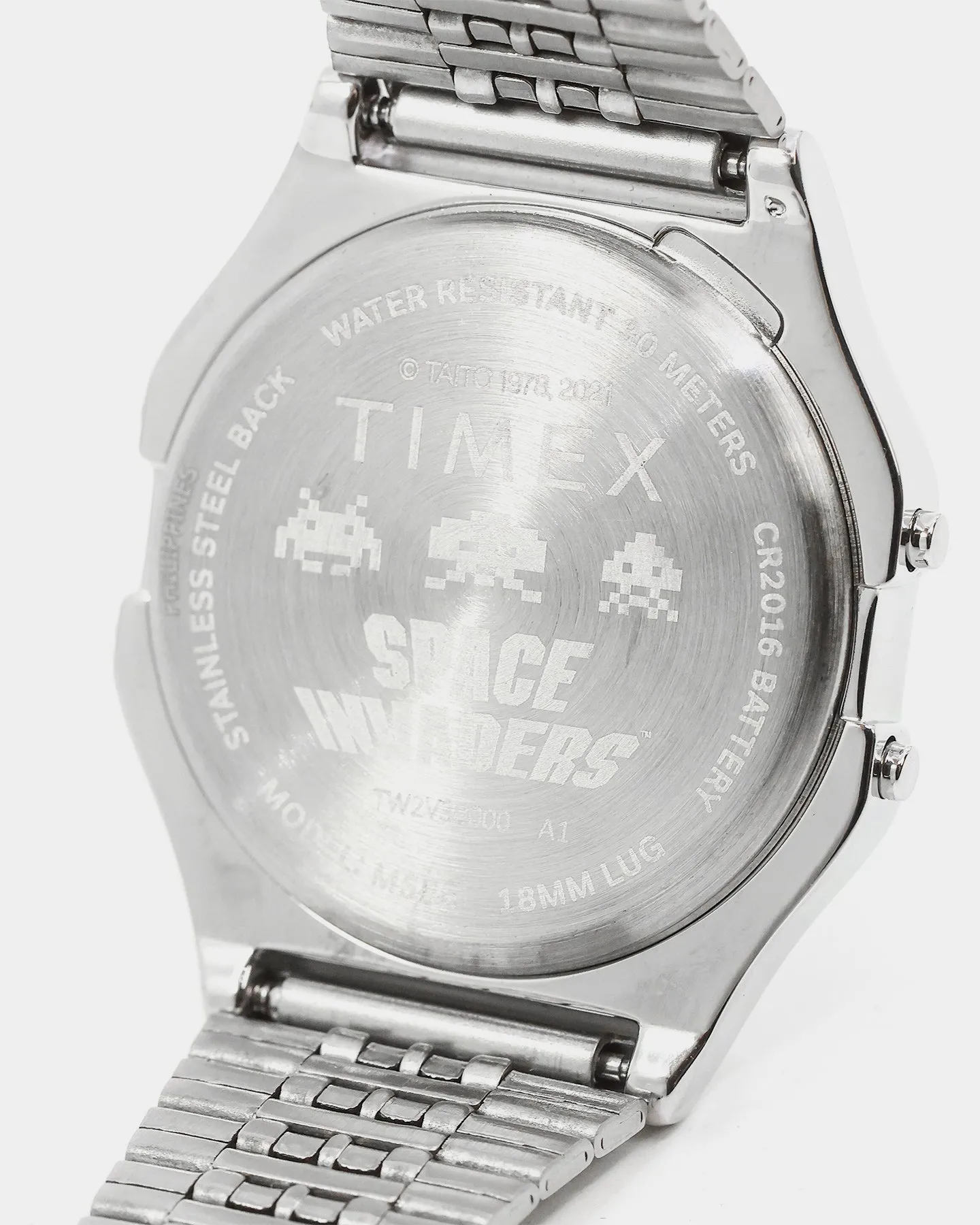 Timex Timex 80 x Space Invaders 34MM Watch Silver