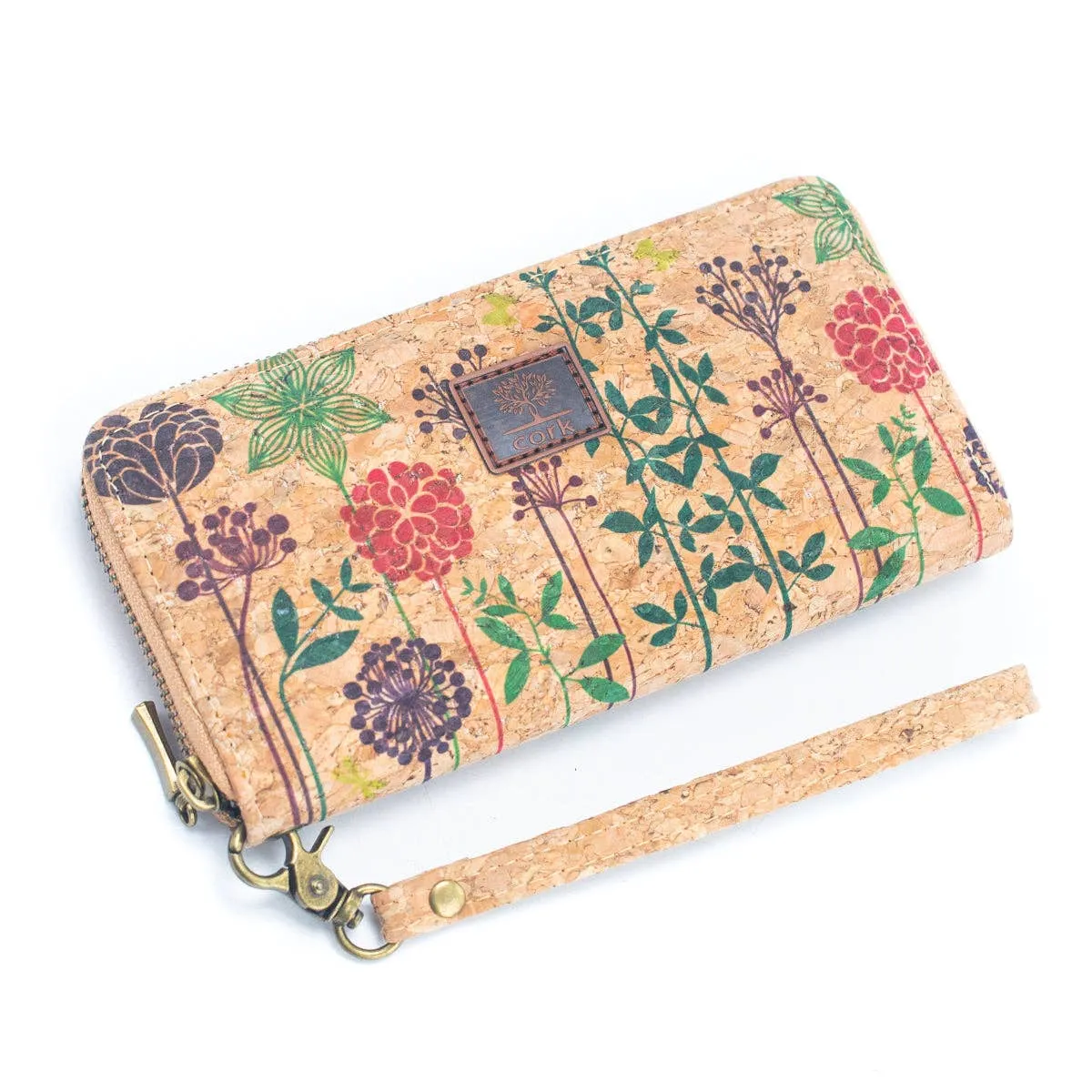 Various patterns natural cork women zipper card wallet BAG-2235