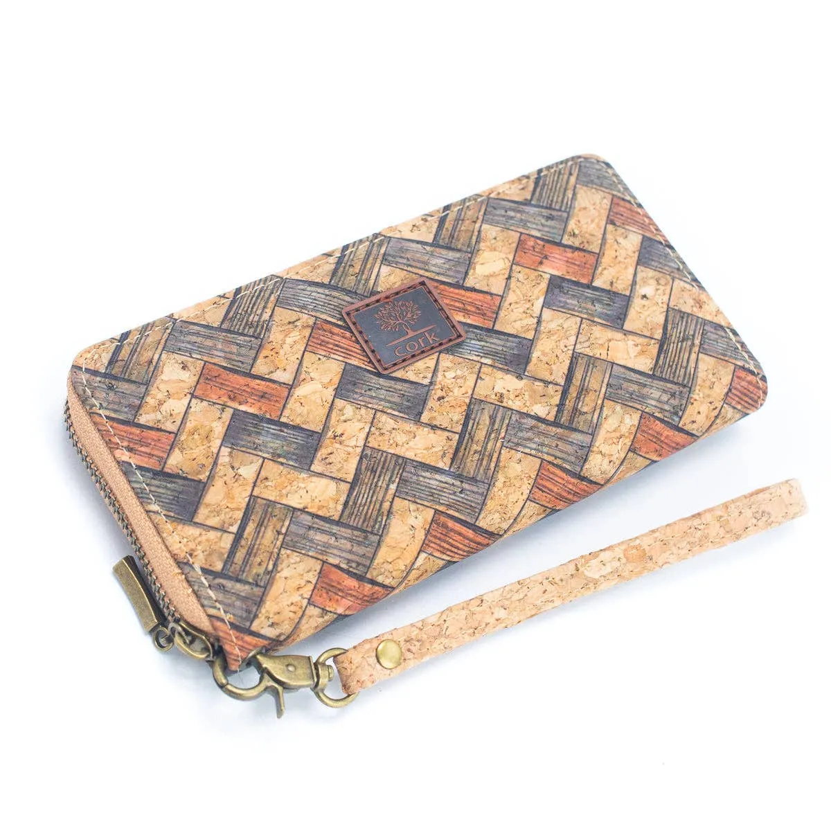 Various patterns natural cork women zipper card wallet BAG-2235