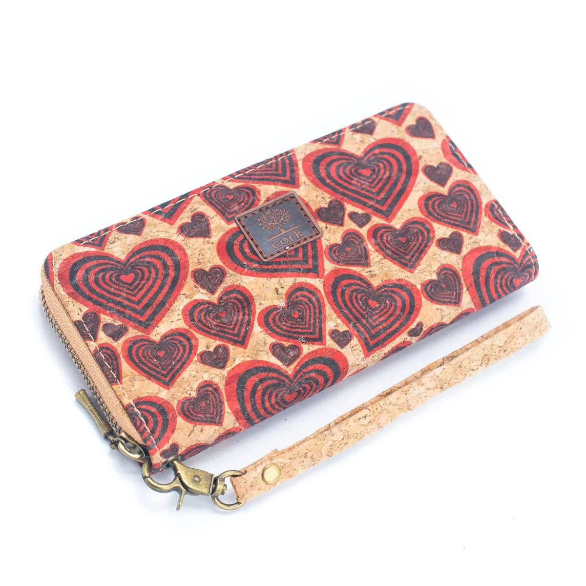 Various patterns natural cork women zipper card wallet BAG-2235