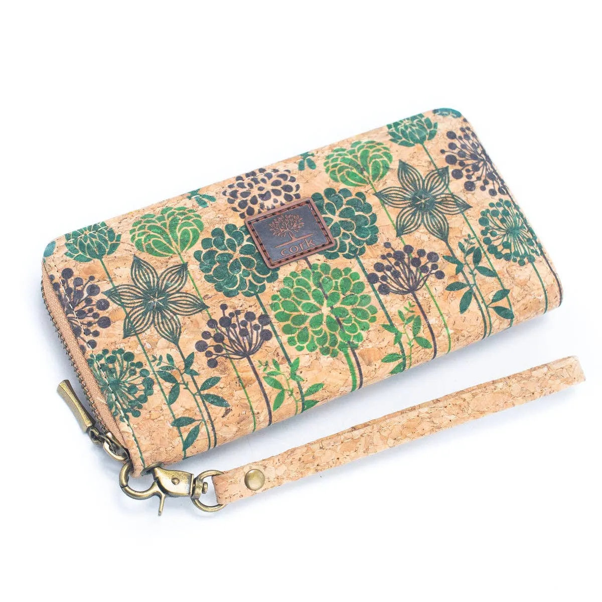 Various patterns natural cork women zipper card wallet BAG-2235