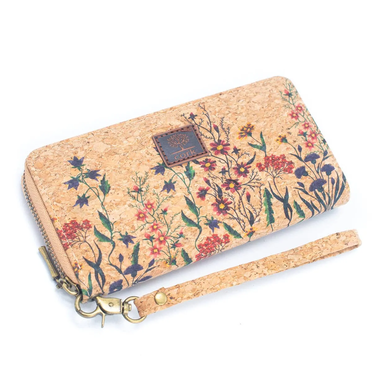 Various patterns natural cork women zipper card wallet BAG-2235