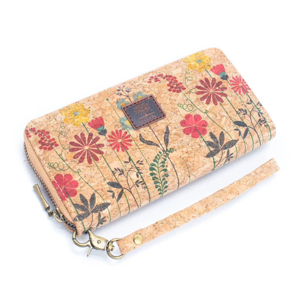 Various patterns natural cork women zipper card wallet BAG-2235