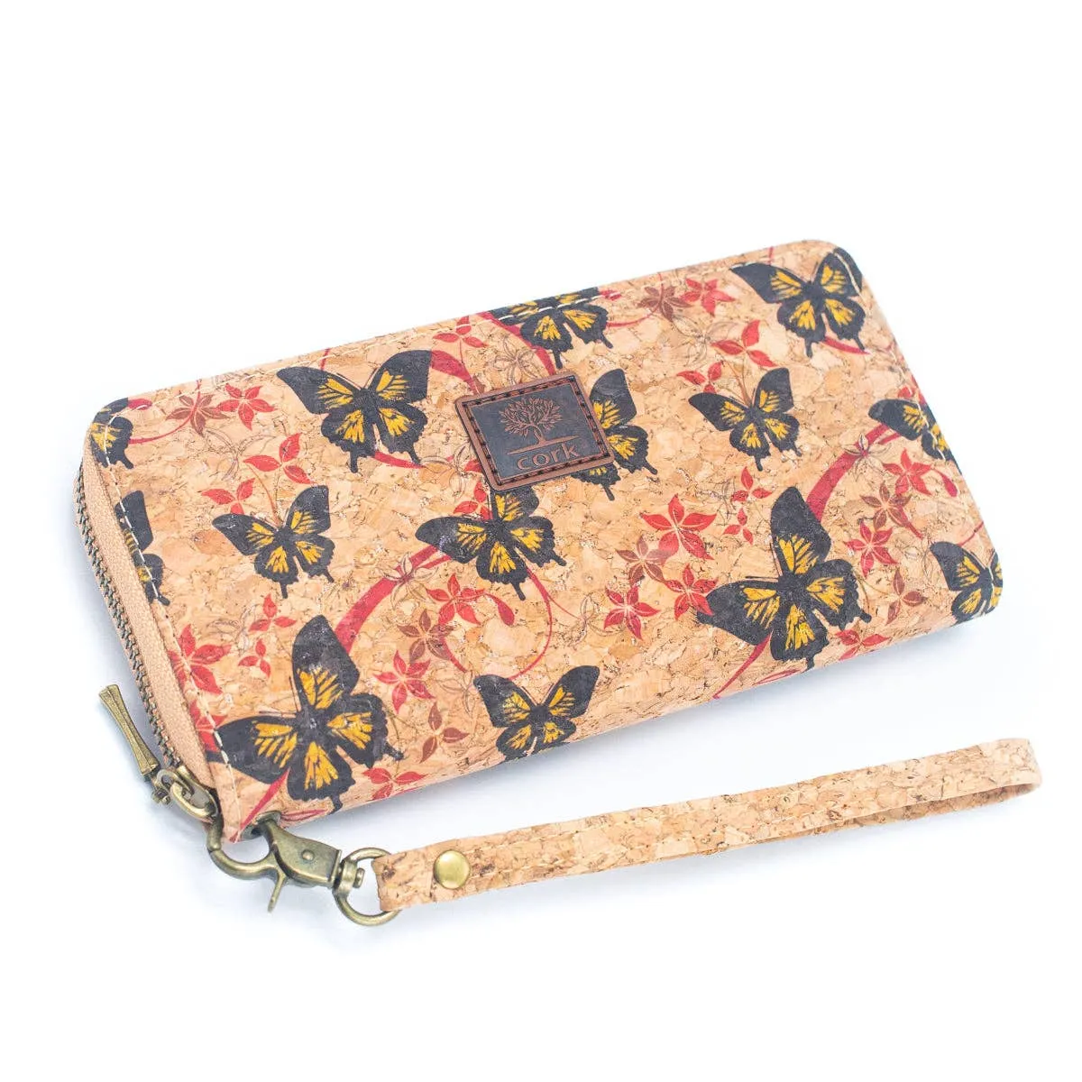 Various patterns natural cork women zipper card wallet BAG-2235