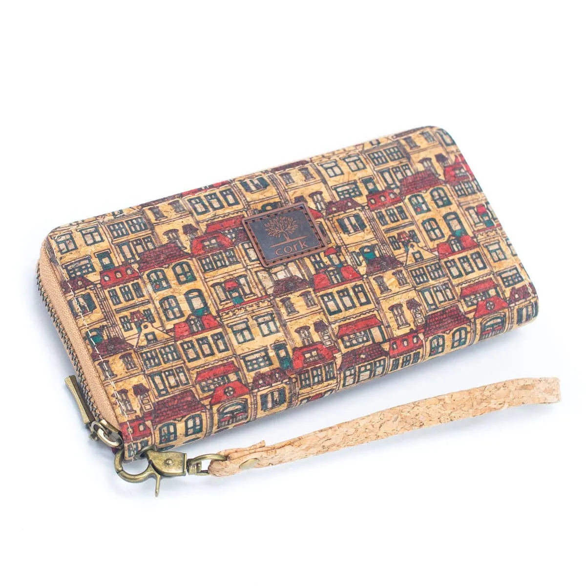 Various patterns natural cork women zipper card wallet BAG-2235