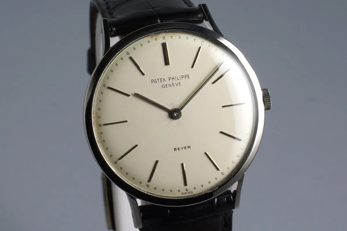 Vintage WG Patek Philippe 3484 with Beyer Double Name Dial