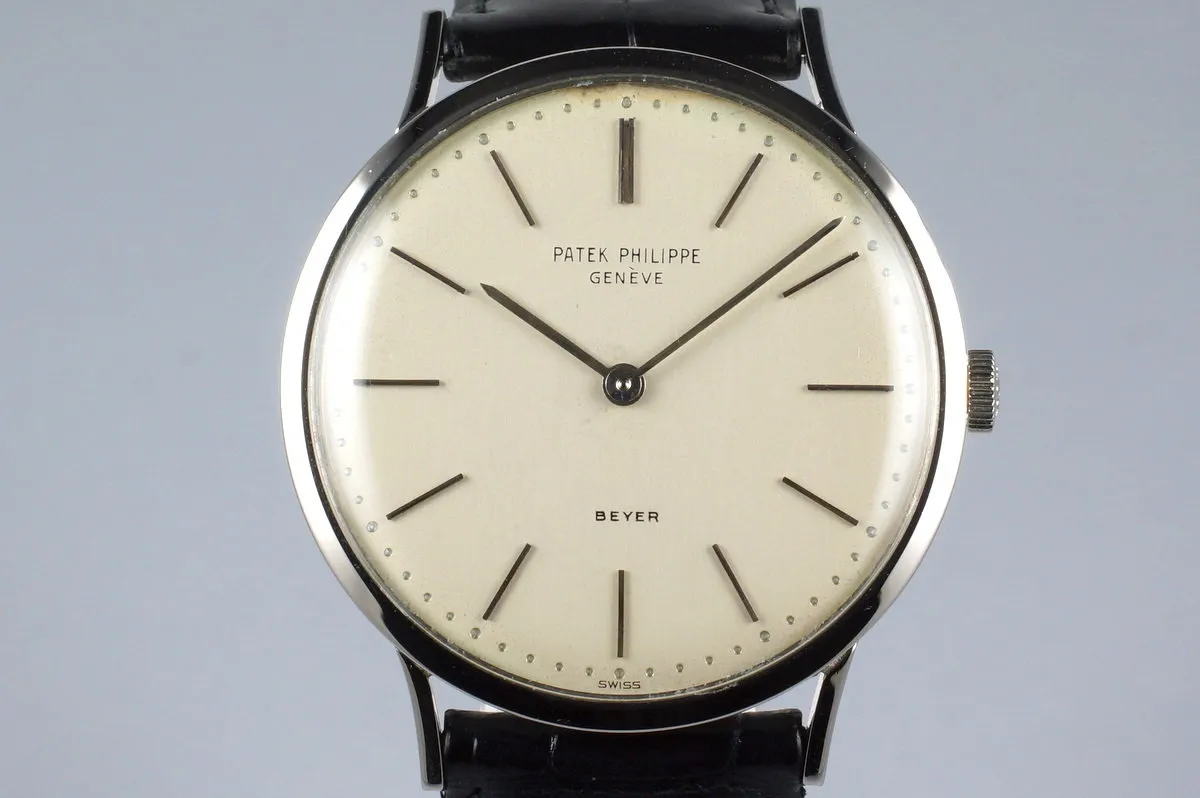 Vintage WG Patek Philippe 3484 with Beyer Double Name Dial