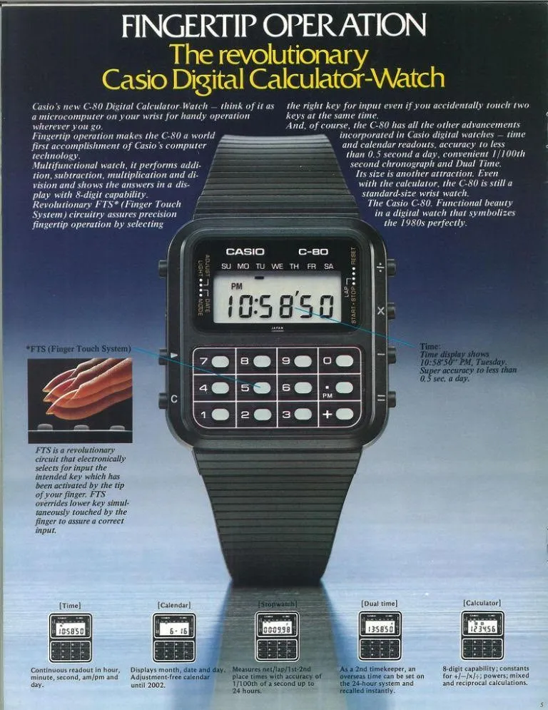 WCHD53W1 - Casio Men's Vintage Calculator Watch