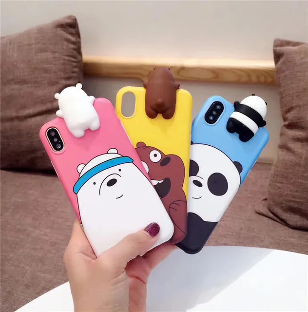 We bare bears inspired 3D iPhone phone case