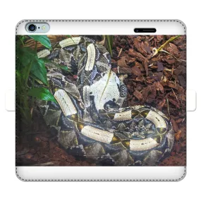 White Snake Fully Printed Wallet Cases